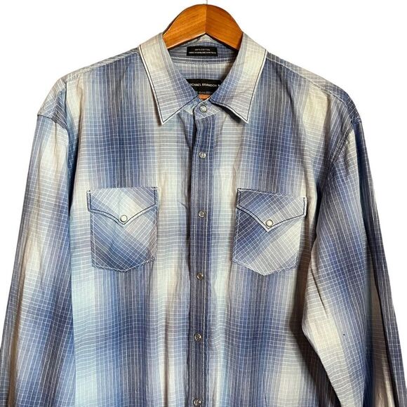 3 for $30! Michael Brandon snap button‎ western shirt. Size xxlarge - Picture 2 of 7